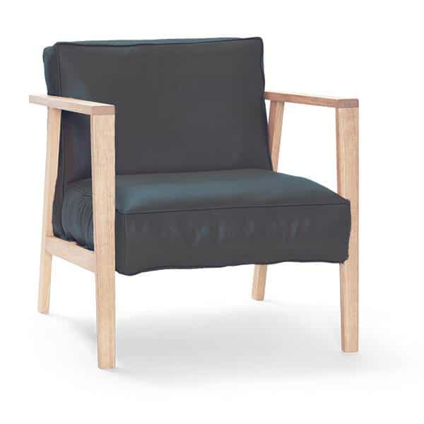 Andersen Furniture LC1 Loungestol - eg og sort læder