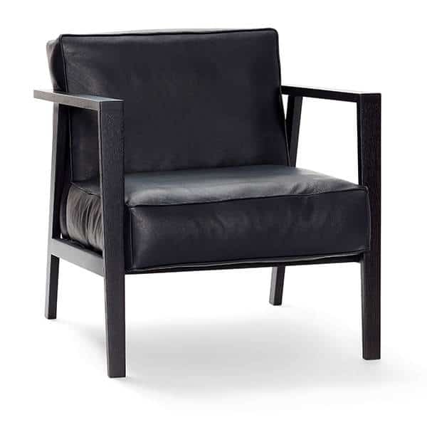 Andersen Furniture LC1 Loungestol - sort læder og sort lakeret stel