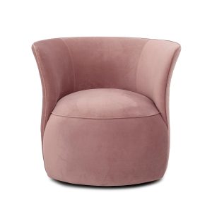 Creative Collection Figure Lounge Stol, Rosa, Polyester