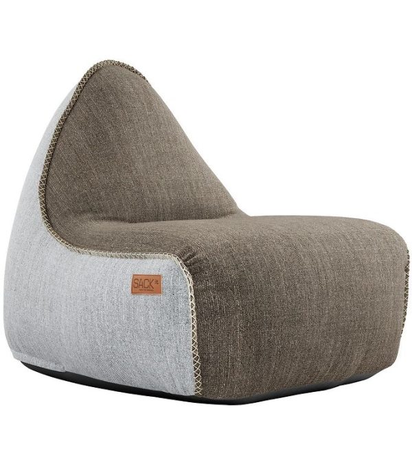 SACKit Sækkestol - Cobana Lounge Chair - 96x80x70 cm - Brun/Hvid - OneSize - SACKit Stol