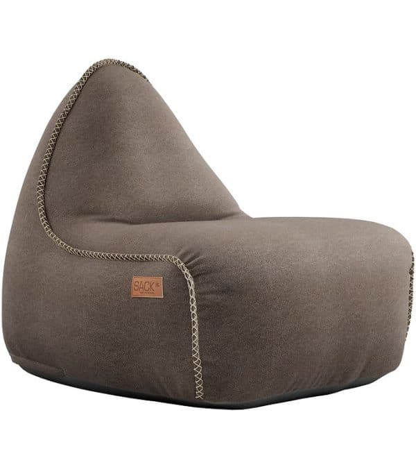 SACkit Sækkestol - Canvas Lounge Chair - 96x80x70 cm - Brun