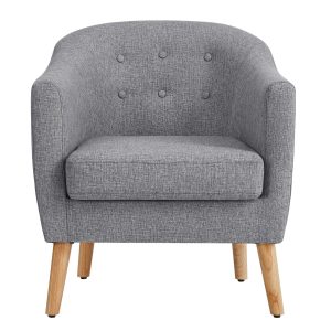 Klassisk, komfortabel lounge stol til dagligstuen, grå
