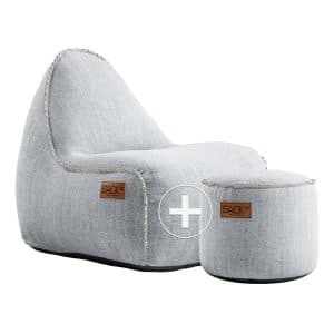SACKit Junior Cobana Lounge Chair og Pouf - Hvid