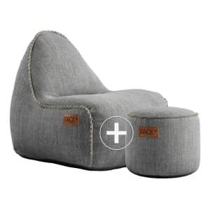 SACKit Junior Cobana Lounge Chair og Pouf - Lysegrå