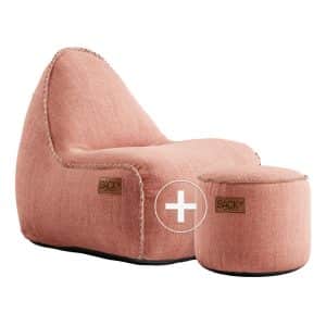 SACKit Junior Cobana Lounge Chair og Pouf - Rosa