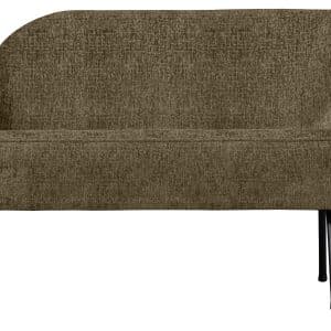 BEPUREHOME Vogue lounge lænestol, højre - bonsai struktur fløjl polyester og sort metal