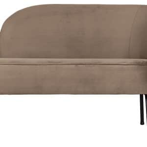 BEPUREHOME Vogue lounge lænestol, højre - khaki fløjl polyester og sort metal