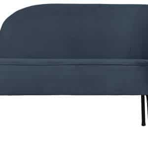 BEPUREHOME Vogue lounge lænestol, højre - krikand fløjl polyester og sort metal