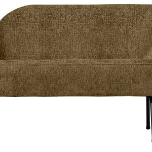 BEPUREHOME Vogue lounge lænestol, højre - messing struktur fløjl polyester og sort metal