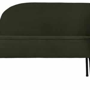BEPUREHOME Vogue lounge lænestol, højre - mørkegrøn fløjl polyester og sort metal