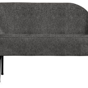 BEPUREHOME Vogue lounge lænestol, venstre - bjerg struktur fløjl polyester og sort metal
