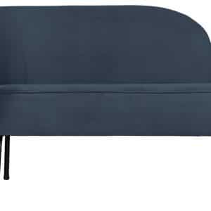 BEPUREHOME Vogue lounge lænestol, venstre - krikand fløjl polyester og sort metal