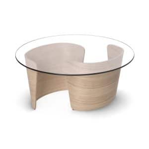 Sibast Furniture No 7 Lounge Sofabord Ã˜90 HÃ¸j Hvid Olieret Eg/Glas