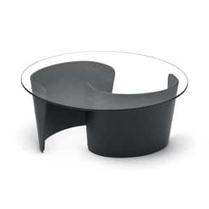 Sibast Furniture No 7 Lounge Sofabord Ã˜90 HÃ¸j Sort Eg/Glas