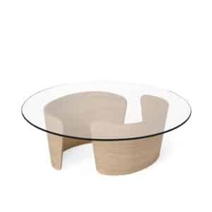 Sibast Furniture No 7 Lounge Sofabord Ã˜90 Lav Hvid Olieret Eg/Glas