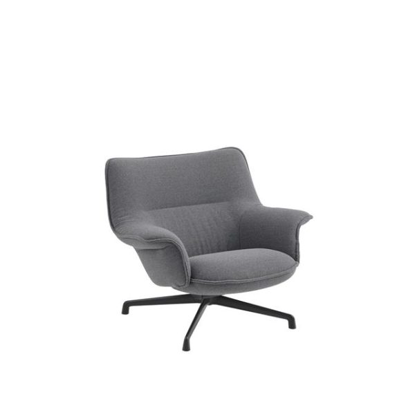 Muuto Doze Lænestol Lav Ryg Ocean 80/Anthracite Black