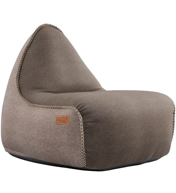 SACKit Sækkestol - Canvas Lounge Chair - 96x80x70 cm - Brun/Sand