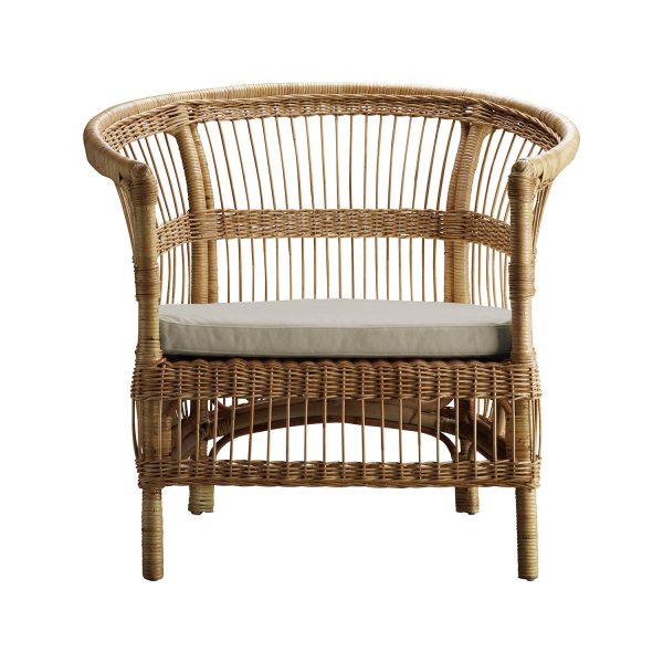 TINE K HOME LOUNGE STOL RATTAN INKL HYNDE SAND - 88