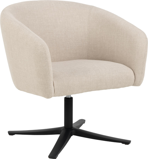 Belindra, Lounge stol, Beige, Basel stof (H: 76 x B: 72 x D: 67)