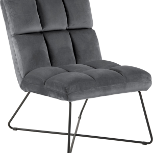 Belisse, Lounge stol, Mørkegrå, Vic stof (H: 90 x B: 62 x D: 86)