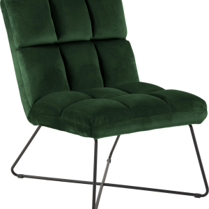 Belisse, Lounge stol, Skovgrøn, Vic stof (H: 90 x B: 62 x D: 86)