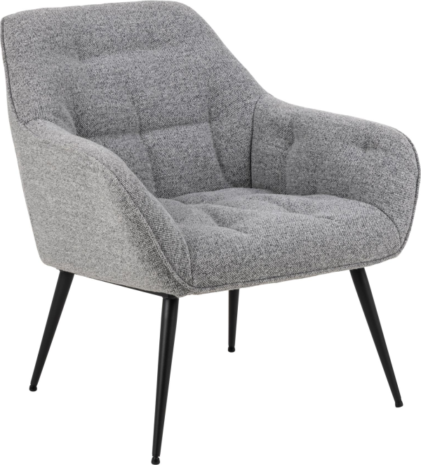 Celinda, Lounge stol, Grå, Monza stof (H: 81 x B: 74 x D: 77,5)