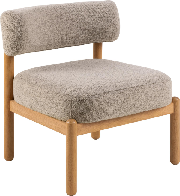 Fionella, Lounge stol, Beige, Monza stof (H: 75 x B: 66,5 x D: 69)
