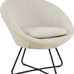 Helissa, Lounge stol, Beige, Apia stof (H: 81 x B: 82 x D: 71)
