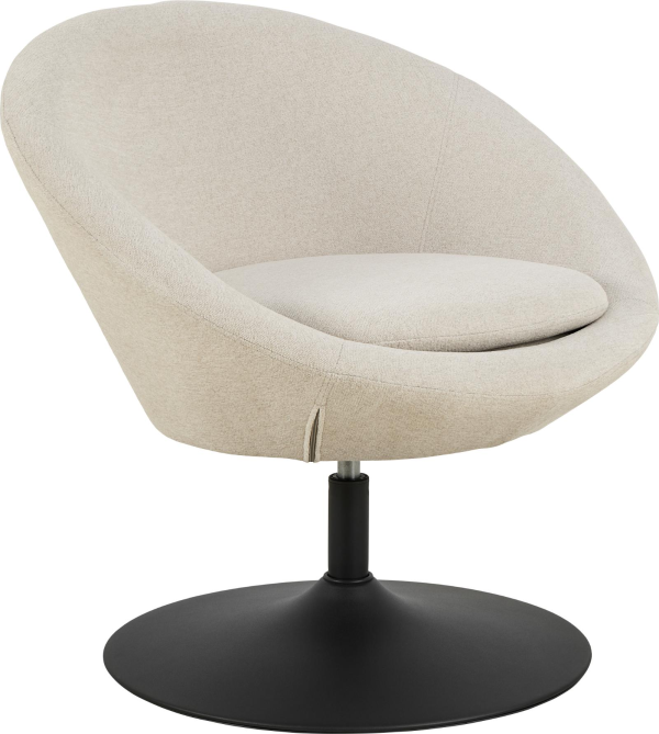 Helissa, Lounge stol, Beige, Apia stof (H: 81 x B: 82 x D: 72)
