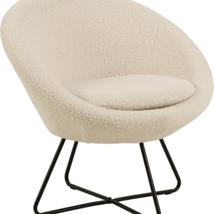 Helissa, Lounge stol, Fløde, Orson stof (H: 81 x B: 82 x D: 71)