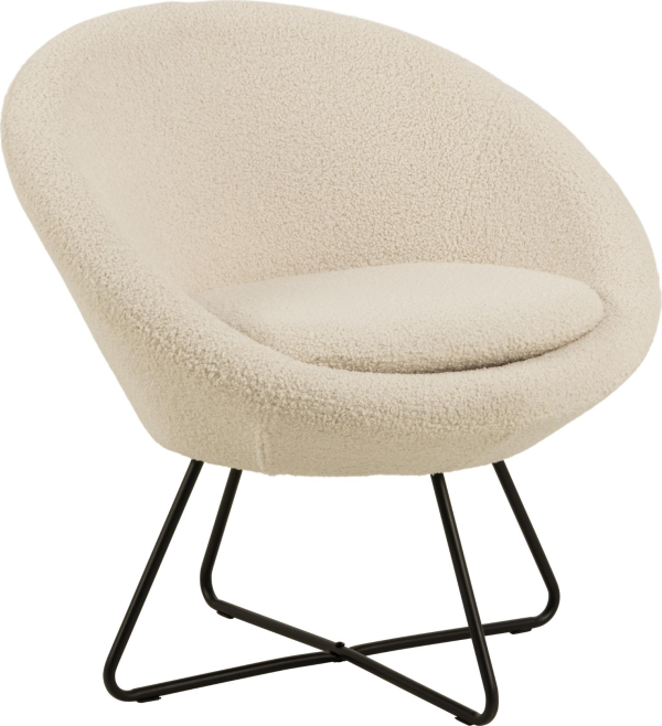 Helissa, Lounge stol, Fløde, Orson stof (H: 81 x B: 82 x D: 71)