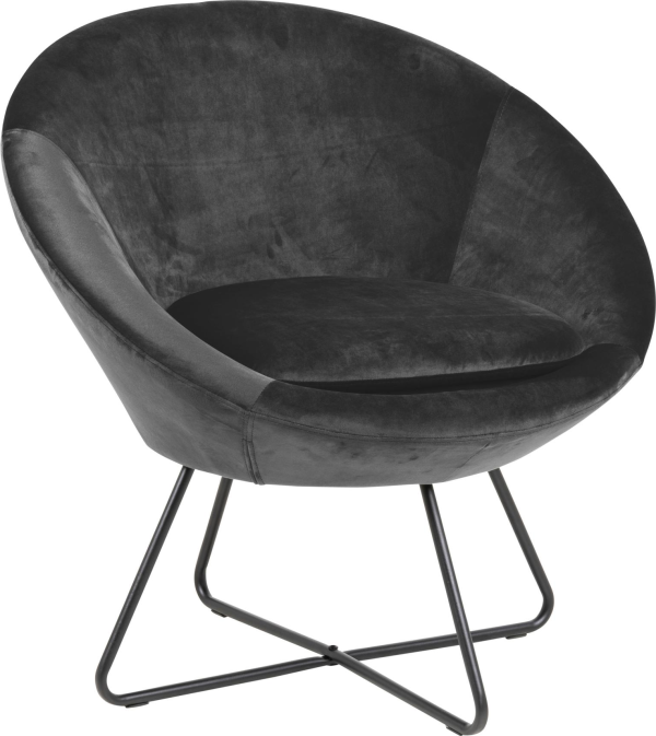 Helissa, Lounge stol, Mørkegrå, Vic stof (H: 81 x B: 82 x D: 71)