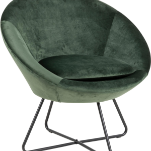 Helissa, Lounge stol, Skovgrøn, Vic stof (H: 81 x B: 82 x D: 71)