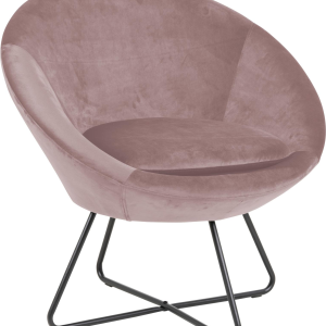 Helissa, Lounge stol, Støvet rose, Vic stof (H: 81 x B: 82 x D: 71)