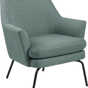 Karivelle, Lounge stol, Støvet olivengrøn, Corsica stof (H: 83 x B: 74 x D: 73)