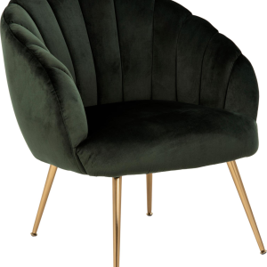 Miraline, Lounge stol, Mørkegrøn, Vic stof (H: 81 x B: 76 x D: 76)