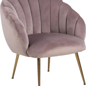 Miraline, Lounge stol, Støvet rose, Vic stof (H: 81 x B: 76 x D: 76)