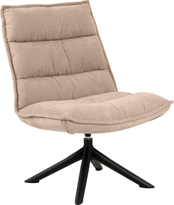 Pranira, Lounge stol, Beige, Danny stof (H: 98 x B: 70 x D: 80)
