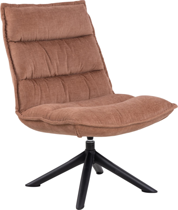 Pranira, Lounge stol, Rosentræ, Danny stof (H: 98 x B: 70 x D: 80)