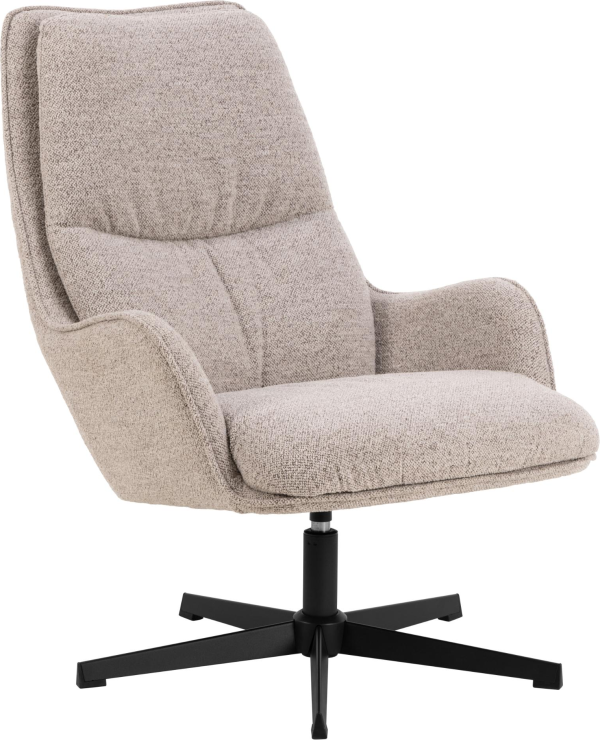 Raveena, Lounge stol, Beige, Monza stof (H: 93 x B: 72 x D: 84)