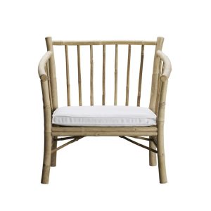 TINE K HOME LOUNGE STOL BAMBUS/HVID HYNDE - 80