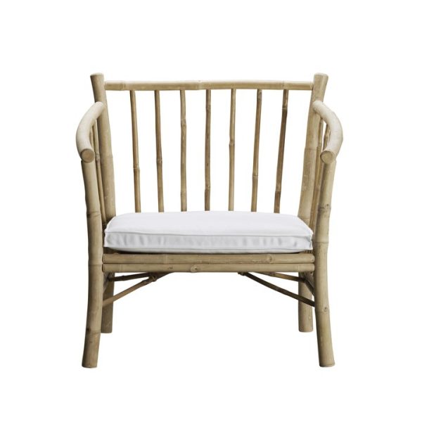 TINE K HOME LOUNGE STOL BAMBUS/HVID HYNDE - 80
