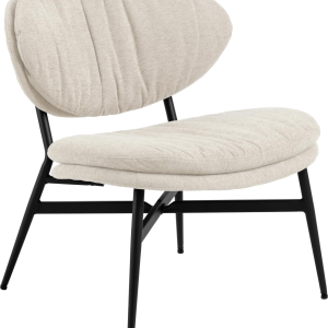 Ulivia, Lounge stol, Beige, Apia stof (H: 76 x B: 70 x D: 73)