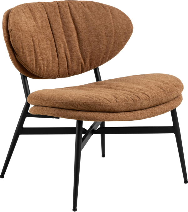 Ulivia, Lounge stol, Terrakotta, Apia stof (H: 76 x B: 70 x D: 73)