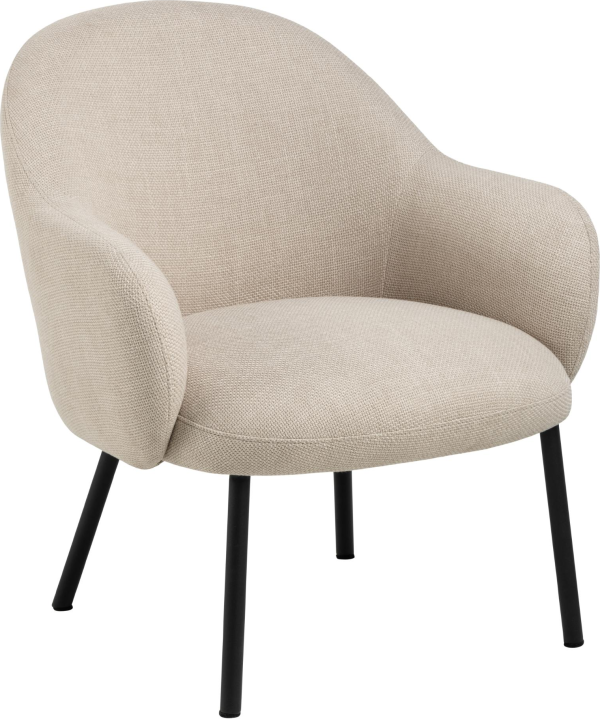 Wynette, Lounge stol, Beige, Basel stof (H: 75 x B: 70 x D: 75)