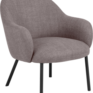 Wynette, Lounge stol, Lys gråbrun, Basel stof (H: 75 x B: 70 x D: 75)