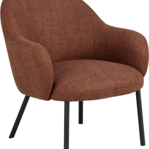 Wynette, Lounge stol, Terrakotta, Basel stof (H: 75 x B: 70 x D: 75)