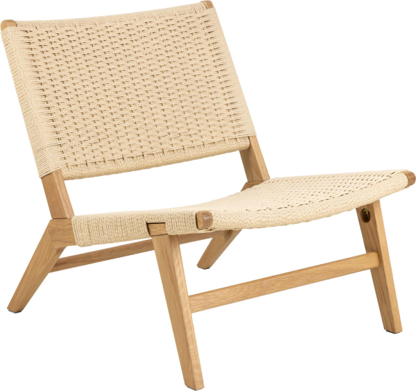 Yasminea, Lounge stol, Elfenbenshvid, Papirfletninger (H: 72 x B: 64 x D: 79)