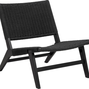 Yasminea, Lounge stol, Mat sort, Papirfletninger (H: 72 x B: 64 x D: 79)
