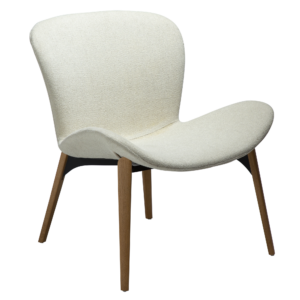 DAN-FORM PARAGON Lounge Chair Bone hvid bouclé stof m. egetræsben